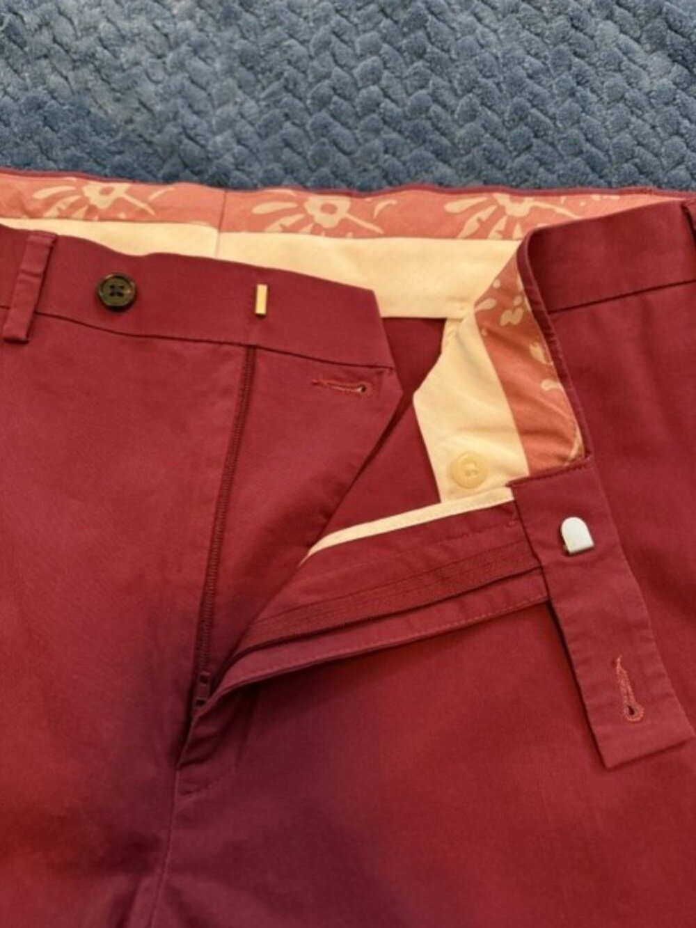 NWT Lauren Ralph Lauren Norfolk Chino Pants Mulberry 40W x 30L - Picture 5 of 11